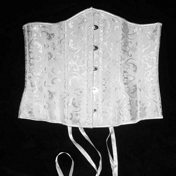 📢SOLD- White jaqured Cinch/corset - Picture 2 of 2